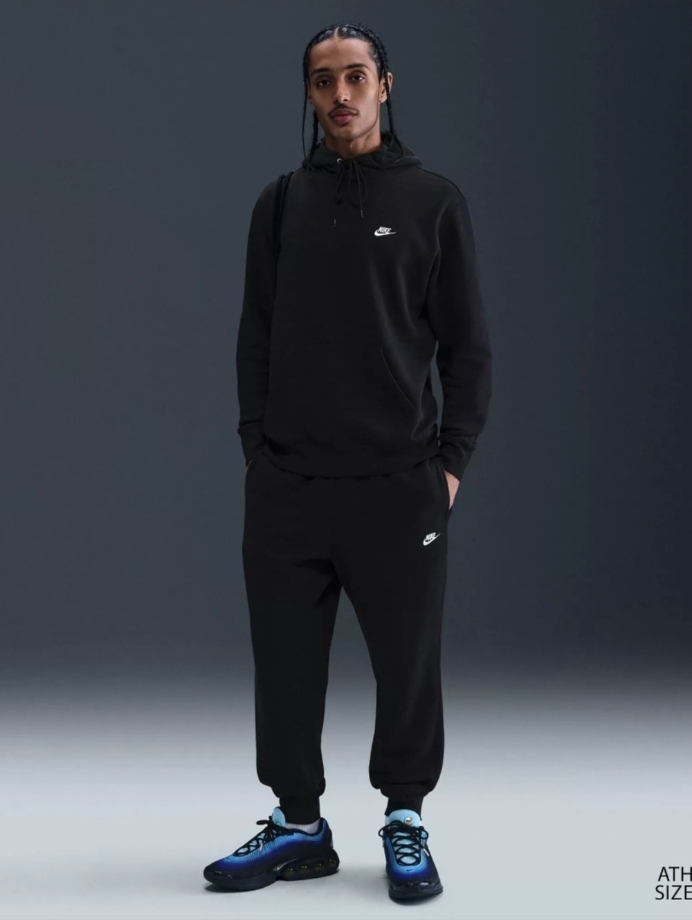 Nike Sportswear Club Fleece Black Sweatsuit Set Mens Size XXL Pants XXL Hoodie